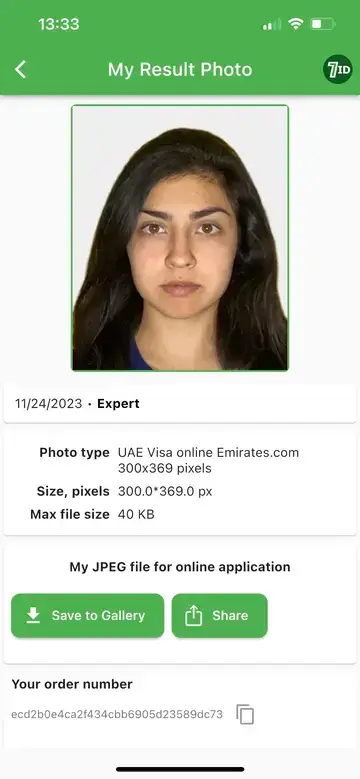 7ID: Contoh Foto Visa UEA