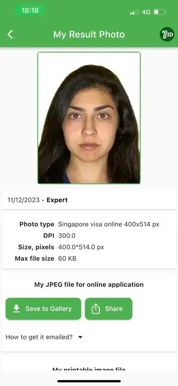 Contoh Foto Visa Singapura