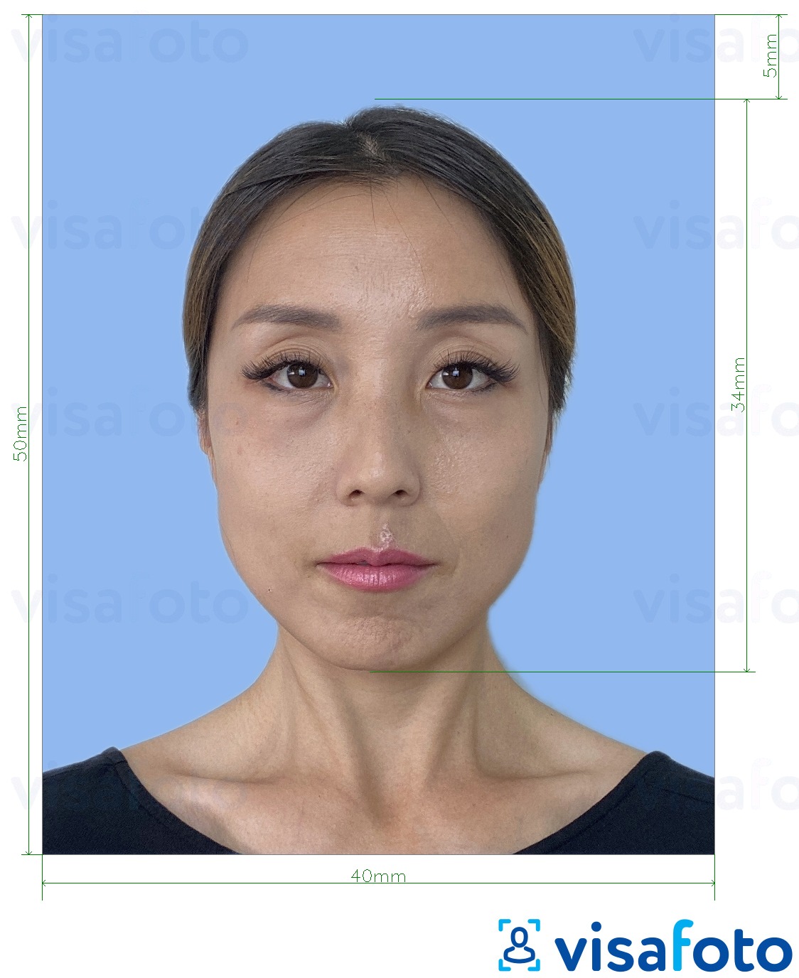 Ejemplo de foto para Licencia de conducir extranjera de Japón 4x5 cm con la especificación del tamaño exacto