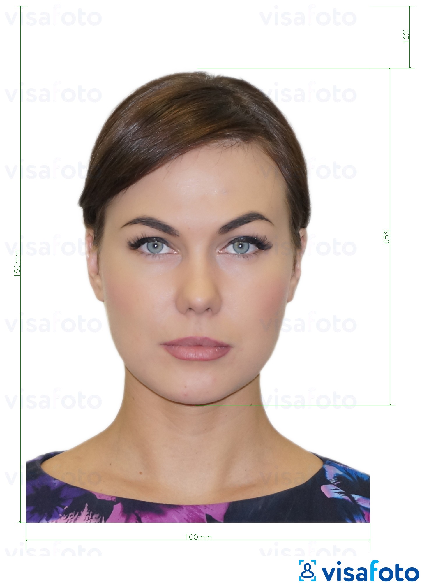 Ejemplo de foto para DNI Moldavia (Buletin de identitate) 10x15 cm con la especificación del tamaño exacto