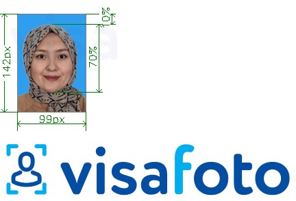Ejemplo de foto para Malasia expat 99x142 pixeles fondo azul con la especificación del tamaño exacto
