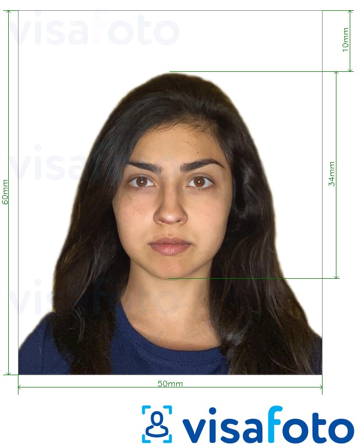 Ejemplo de foto para Tarjeta de identificación de pavo 5x6 cm con la especificación del tamaño exacto